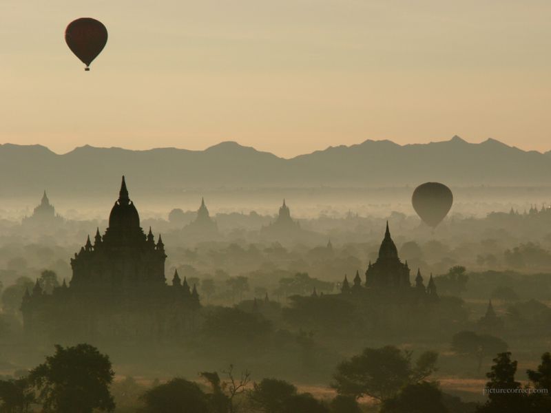 Wakacje Birma wycieczki loty balonem